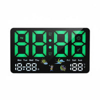 Electronic Wall Clock Digital Display Multifunction Alarm Clock LED Screen Controller Function Decorative Piece Suitable for Living Room Office Bedroom