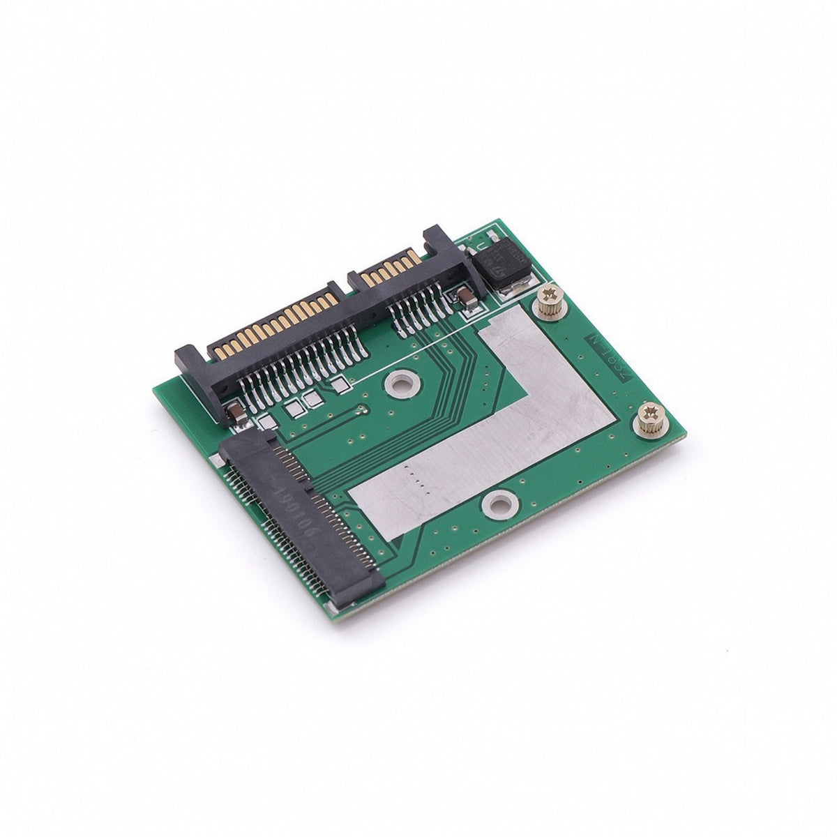 Plug and Play mSATA to Serial ATA Adapter Internal Mini PCIe to Serial ATA Card Slim SSD Adapter Card with Metal Cover Backward Compatible for Technicians