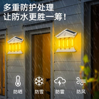 跨境太阳能人体感应壁灯欧式小房子钨丝照明灯庭院led装饰小夜灯