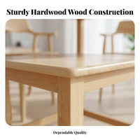 Ladder Back Chair Comfortable for Long Sitting Wooden Seat Anti-Slip Foot Pads