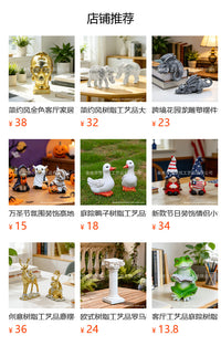 简约风母子象装饰家居摆件客厅桌面玄关树脂工艺品装饰大象摆件