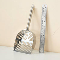 Cat Litter Sifter with 304 Stainless Steel Handle, Sand Sifter for Pet Care, Metal Litter Tray Cleaner for Every Cat Owner