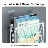 Adhesive Book Ledge Non-Drilling Option Floating Organizer Rack Space-Saving