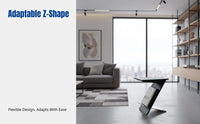 Modern Solid Wood Side Table, Magazine Rack, Stainless Steel Frame, Living Room Shelf