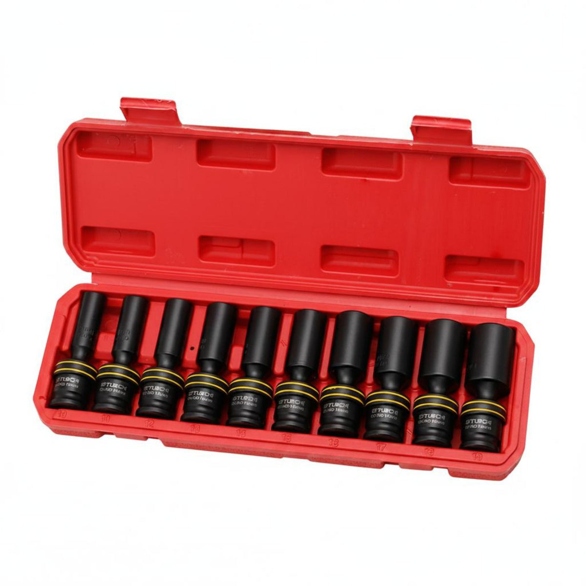 10 Pieces Rotating Drive Tool Set 360° Rotation Universal Joint Socket Set 6 Point Design for Technicians, Car Repair