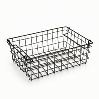 Wire Basket with Handle Lightweight Wire Storage Basket Sturdy for Shelves