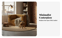 Upholstered literary Chair Wabi-Sabi aesthetic Armless Block Chair Nordic Design Sturdy Construction for Guesthouse Owners
