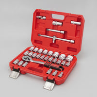 Chrome-Vanadium Ratchet Wrench Tool Kit Portable Socket Wrench Set with Case Long-Lasting Mechanics Tool Set Precision for Auto Repair, Roadside Emergencies