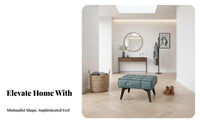 Round Upholstered Ottoman Multi-Functional Low Stool space-saving Size for Homeowners