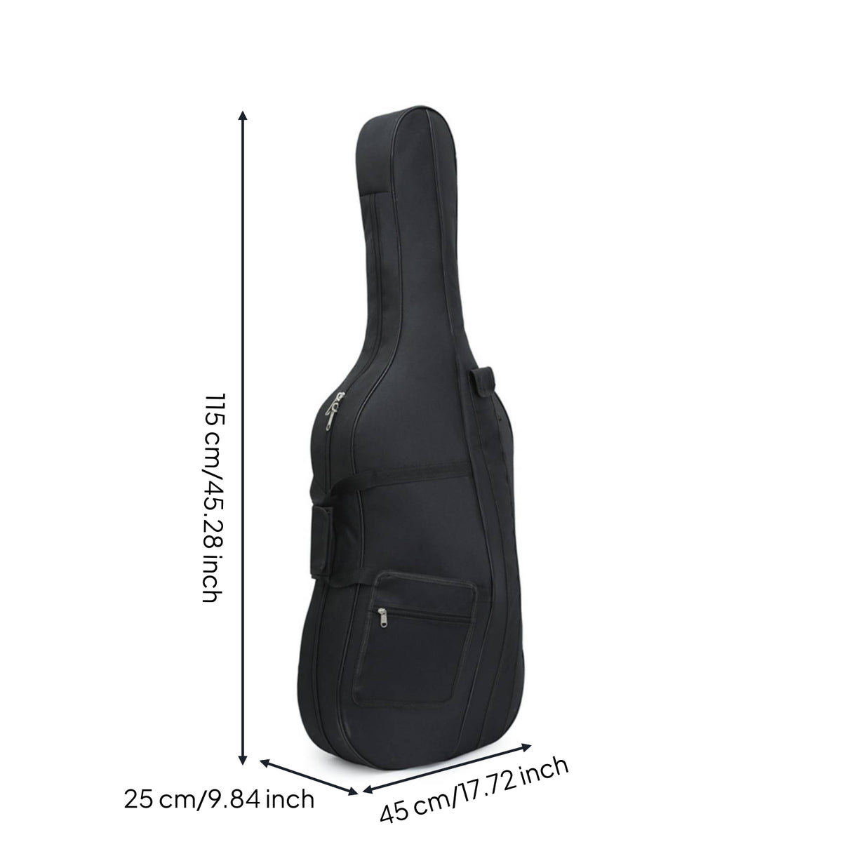 Padded Cello Gig Bag Front Pocket Cello Gig Bag Accessory Pockets Music Transport Item