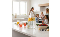 Christmas Tree Drink Dispenser Wide Mouth Lid Cold Water Jug with Tap Party Drink Container Easy to Clean for Home Bar
