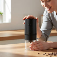 Portable Electric Coffee Grinder Transparent Powder Container Universal Serial Bus Replenishable Coffee Grinder Automatic
