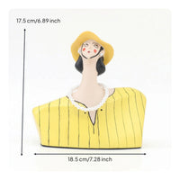 Female Bust Figurine Compact Sculpture Sculptural for Entryway