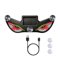 Solar-Powered Car Window Light Decorative Suction Cup Mount Evil-Eye Car Light