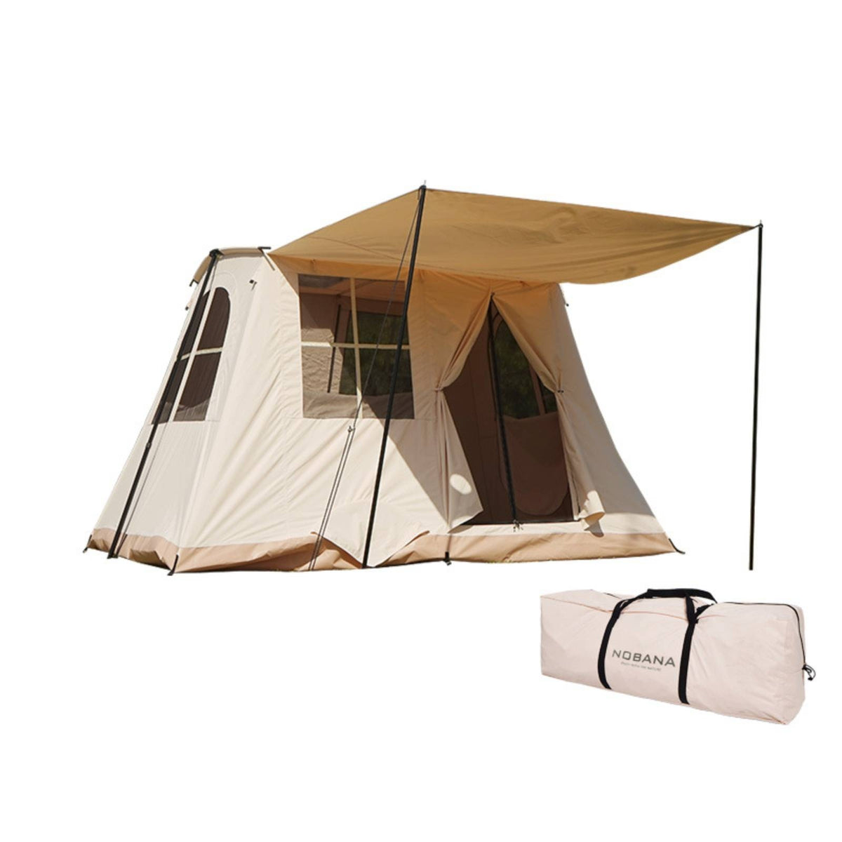 Canopy Camping Tent  Retro Shelter Ventilated for Campers