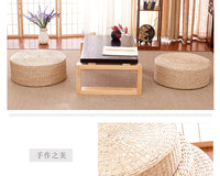Handwoven Straw Cushion for Meditation and Kneeling