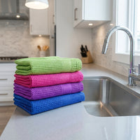 Microfiber Glass Cleaning Cloth and Microfibre Cleaning Cloths for Kitchen and Bathroom, Lint and Streak Finish