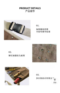 腰跨工具包便携式钳子螺丝刀收纳包电工木工腰挎工具包多功能腰包