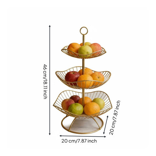 3 Tier Fruit Basket Nordic Design Fruit Bowl Stand Large Capacity