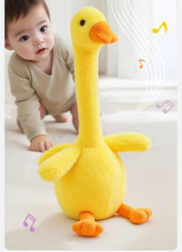 Yellow Duck Plush Toy with Recording and Dancing Function