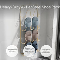 Wall Mounted Slipper Rack with Creature Design, No-Drill