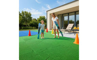 Interlocking Dryland Ski Mat Rounded Protrusions Modular Ski Mat Flexible Combination Sports Gear Green