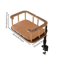 Feline Desk Bed Clamp No-Tools-Required Setup Desk Mounted Pet Bed Soft Mat