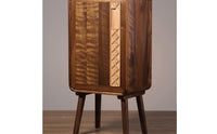 Cabinet Trash Bin with Legs Natural Furniture Compact for Bedroom