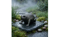 Resin Frog Statue Compact Shape Outdoor Decoration Weatherproof for Balcony