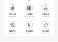 桌面书架铁艺桌上多层置物架小架子学生书桌整理神器收纳分层双层 双层30cm白色+白架