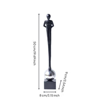 Abstract Human Figurine Tall Desktop Ornament Reflective for TV Cabinet