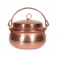 Hammered Copper Pot Handmade Wide-Bellied Copper Pot Easy to Clean for Gas Stove