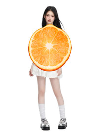 跨境万圣节搞怪橙子cos演出服水果服装活动表演连体衣复合海绵服