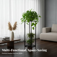 Metal Plant Stand Space Saving Potted Plant Holder Heavy Duty for Indoor