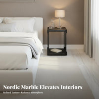 Square Accent Table Nordic design Nightstand Space-Saving for Bedroom, Homeowners