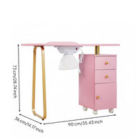Manicure Table with Drawer and Cabinet Storage Space Nail Station