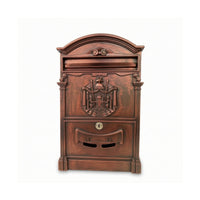 Wall-Mounted Mailbox with Lock Ornate Mail Drop Box Secure for Outdoor