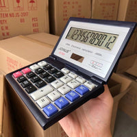 JOINUS众成牌计算器732A太阳能双电源折叠翻盖便携连加叠加计算机