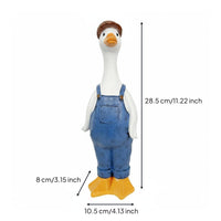 2 Pieces Couple Duck Figurine Weather-Resistant Duck Couple Statue for Pond