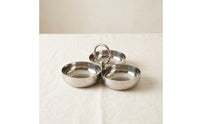 Snack Dish with Carrying Handle Food-Grade 3-in-1 Snack Plate Compact for Hosts