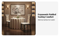 Upholstered Highrear Chair New Chinese Design Aesthetic Dining Seat Padded Padding Sturdy Frame for Hotel Managers, Banquet Hall