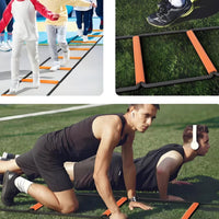 Foldable Agility Ladder Connectable Agility Ladder with Storage Bag Portable Flat Rung for Athletes, Coaches, Obstacle Workouts