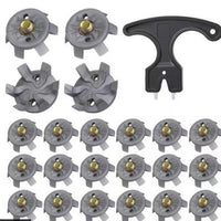 Golf Shoe Spikes Screw Type Plastic - Green/Blue/Gray