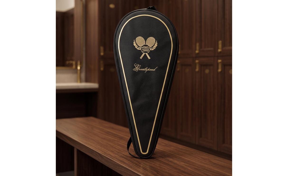 Shielding Tennis Racket Cover Bag Portable Tennis Racket Cover with Shoulder Strap Zippered Slim for Commuters, Club Play, Tournaments