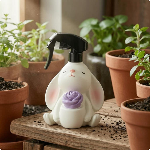 Bunny Mister Cute Rabbit Spray Bottle Press-Trigger for Home Gardening