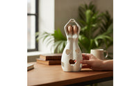 Romantic Candle Holder with Heart Cutouts Giftable Decorative Candle Holder High Quality Resin Figurine Premium for Table Centerpiece
