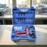Compatible Brake Bleeding Kit with Adapters Portable Brake Bleeder Vacuum Pump Kit Universal Vacuum Pump with Gauge Easy to Use for Mechanics