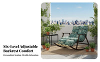 Wooden Rocking Chair sturdy Wood Frame Indoor Seating sturdy Build Padded padding for Seniors, Homeowners, Living Room