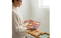 9 Pieces Gift Box Bath Set Separate Compartments Heart Bath Speckled