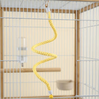 Climbing Rope Parrot Toy, Bendable Bird Swing and Climbing Ladder for Cage, Budgie Toy with Hook and Screw Swivel Attachment